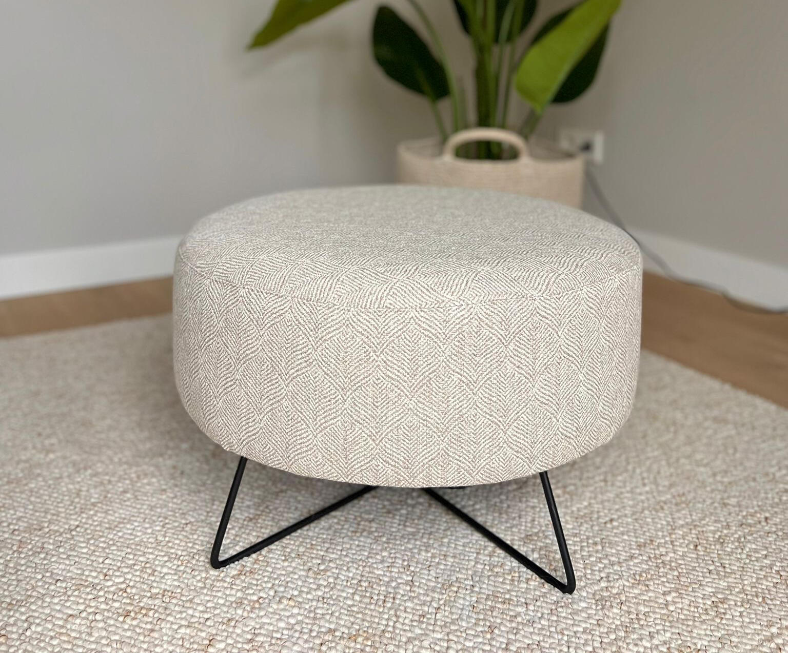 A happy pair. Fabric ‘ Kitley’ by Romo in colourway Putty